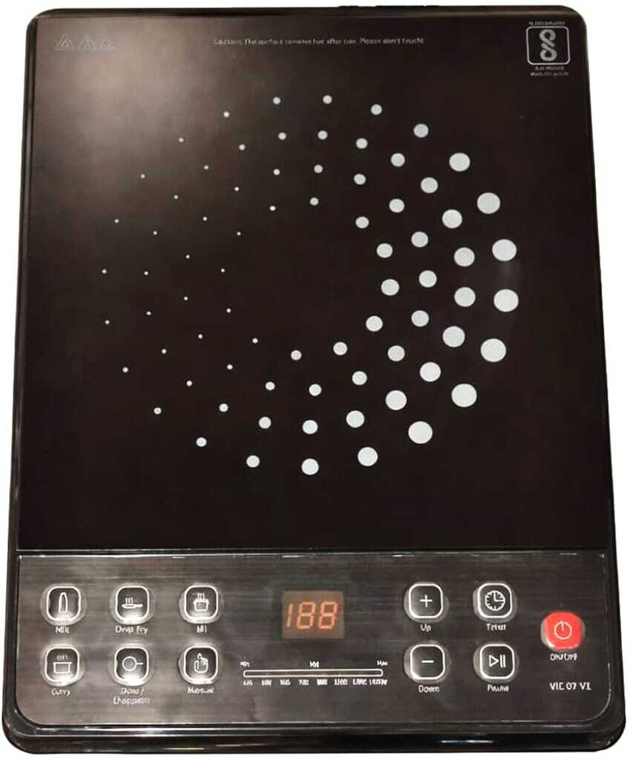 Image of V-Guard 1600 W Induction Cooktop Push Button