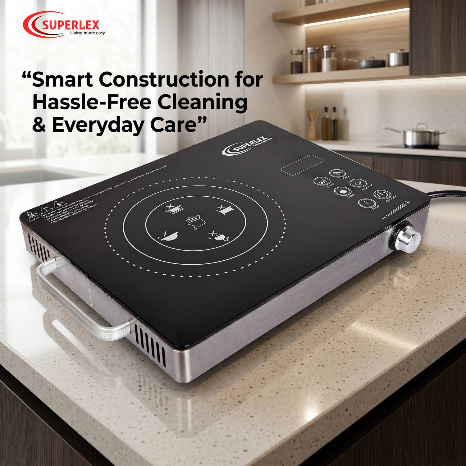 Image of SUPERLEX 2200 W Infrared Cooktop Touch Panel