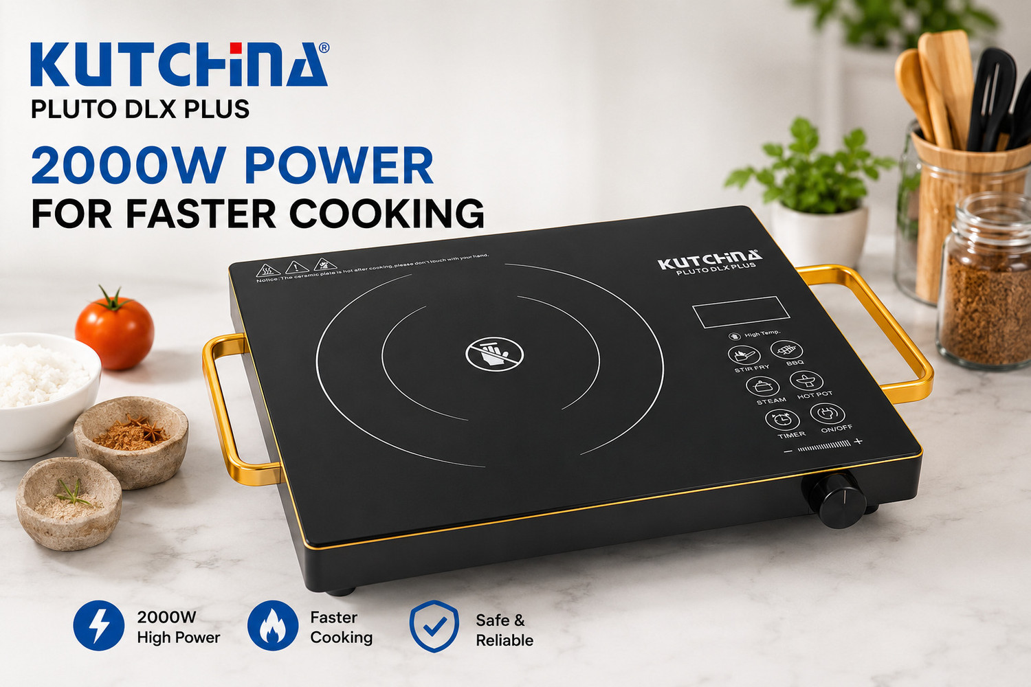 Image of Kutchina 2000 W Induction Cooktop Jog Dial