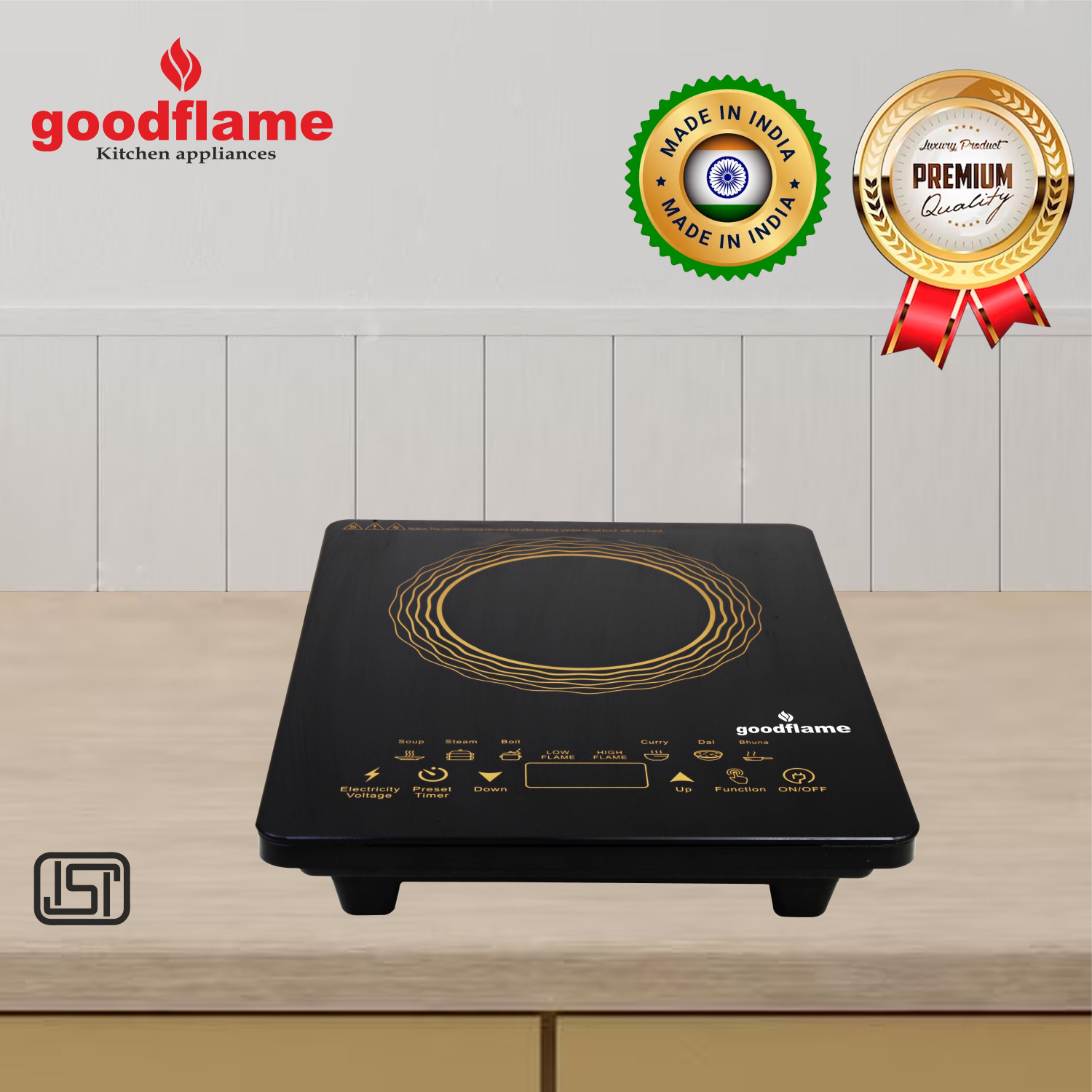 Image of goodflame 2200 W Induction Cooktop Touch Panel