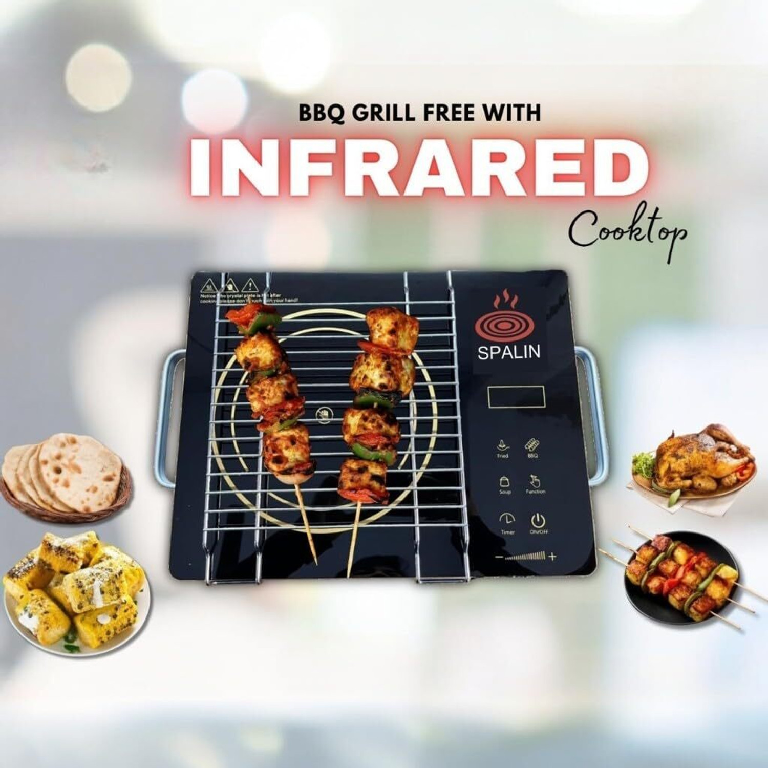 Image of Spalin 2500 W Infrared Cooktop Touch Panel