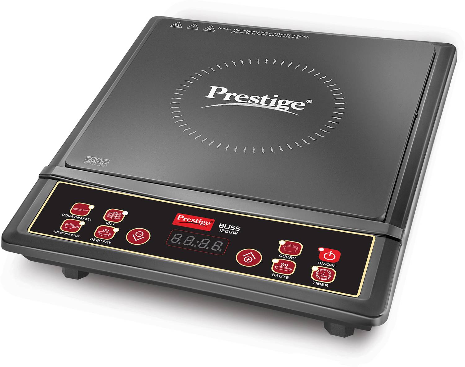 Prestige 1200 W Induction Cooktop Push Button (Black, 41055 Bliss