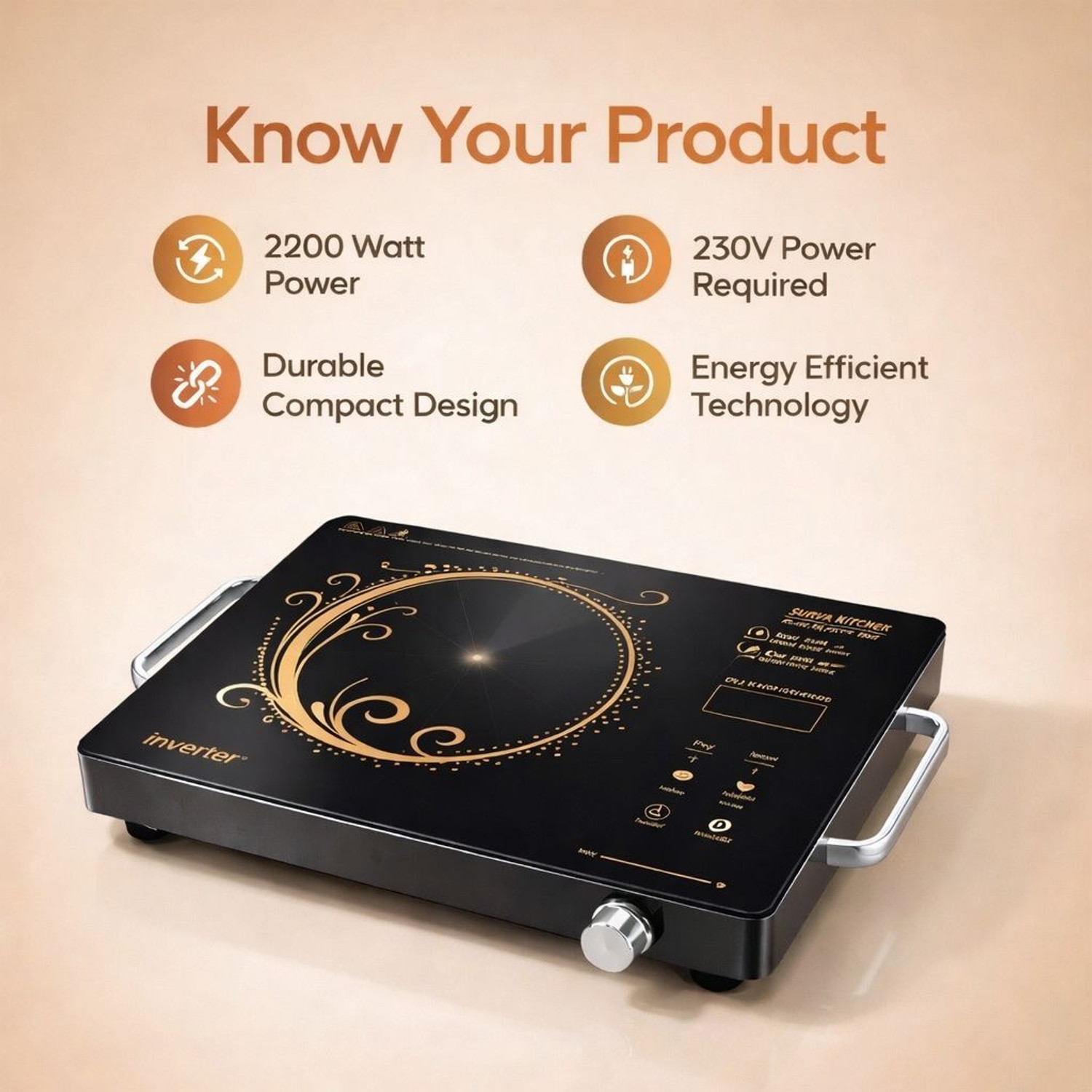 Image of NCS 2200 W Infrared Cooktop Touch Panel