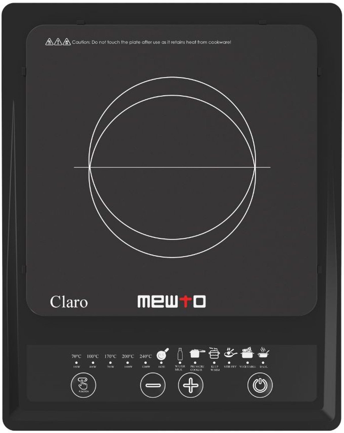 Image of MEWTO 1200 W Induction Cooktop Push Button