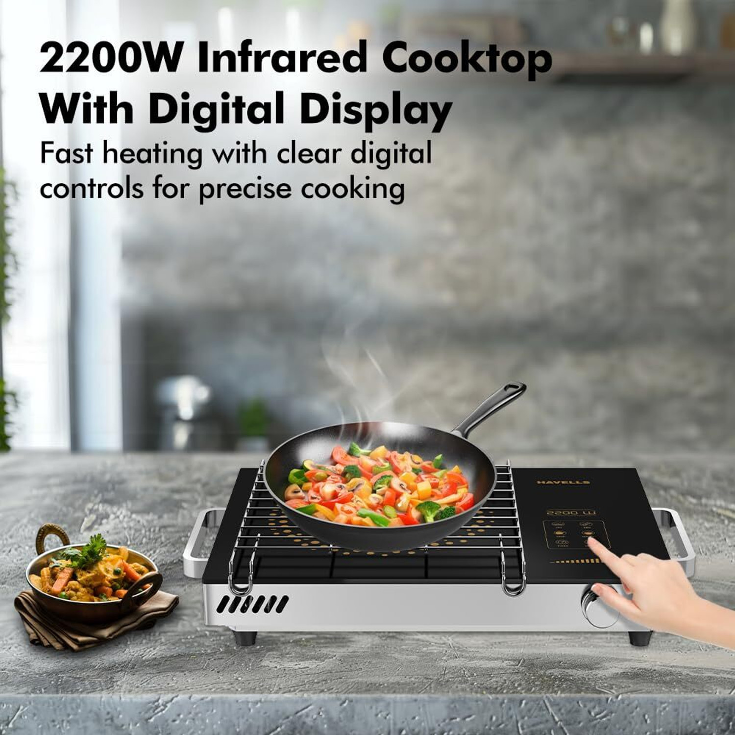Image of HAVELLS 2200 W Infrared Cooktop Touch Panel