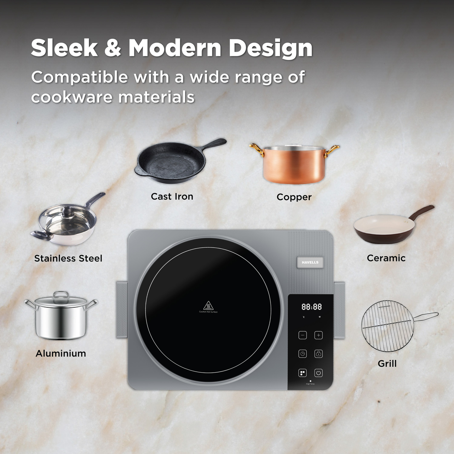 Image of HAVELLS 2000 W Radiant Cooktop Touch Panel