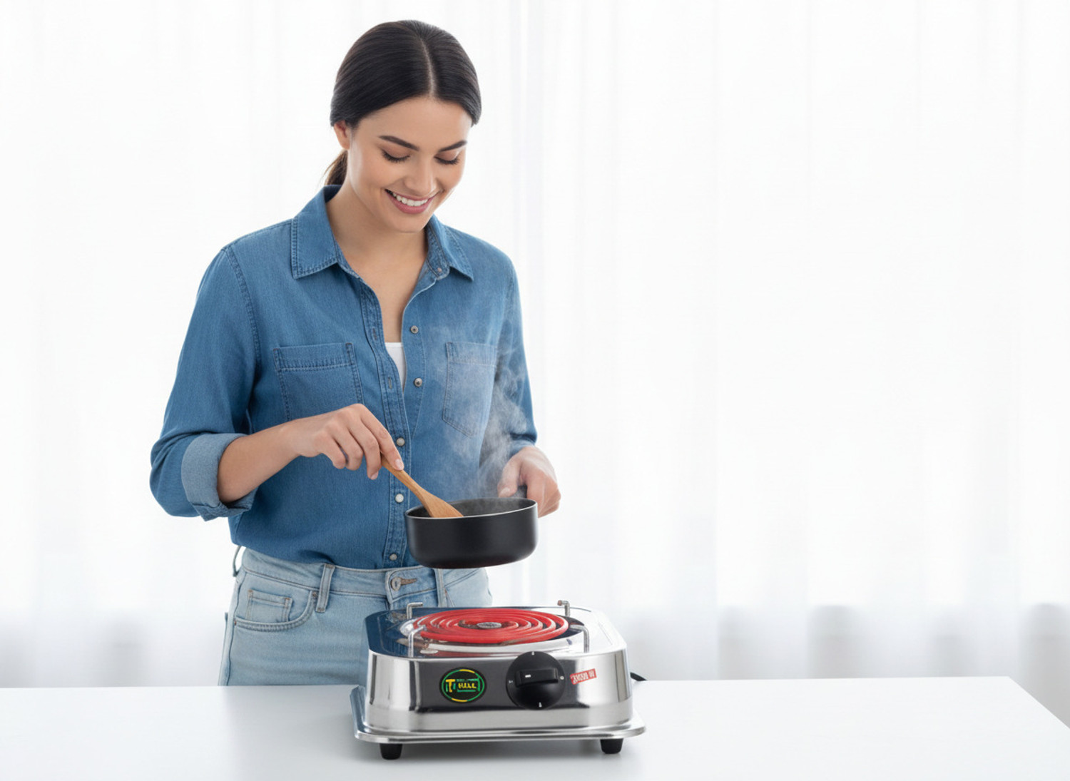 Image of NETVULL 2000 W Radiant Cooktop Jog Dial