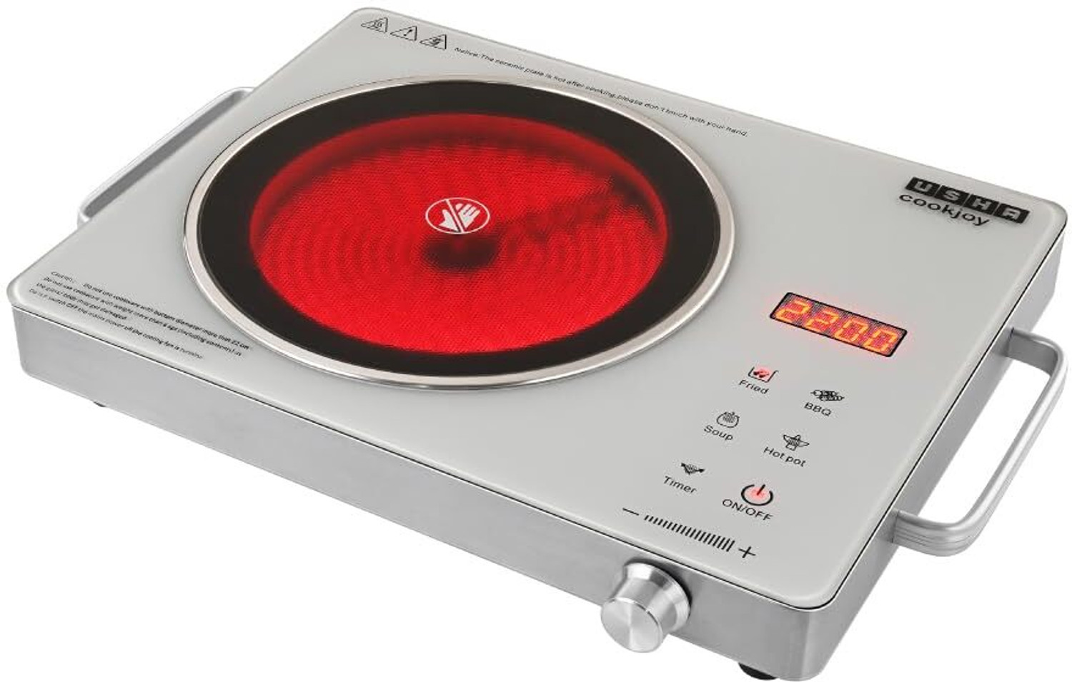 Image of USHA 2200 W Infrared Cooktop Touch Panel