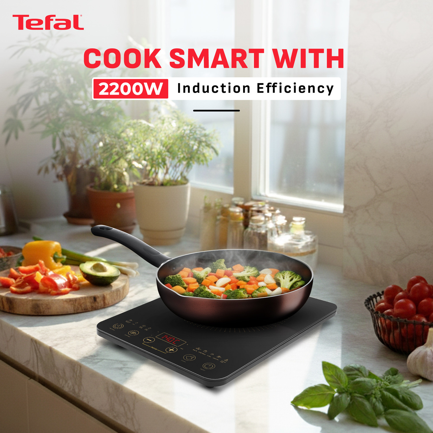 Image of Tefal 2200 W Induction Cooktop Touch Panel