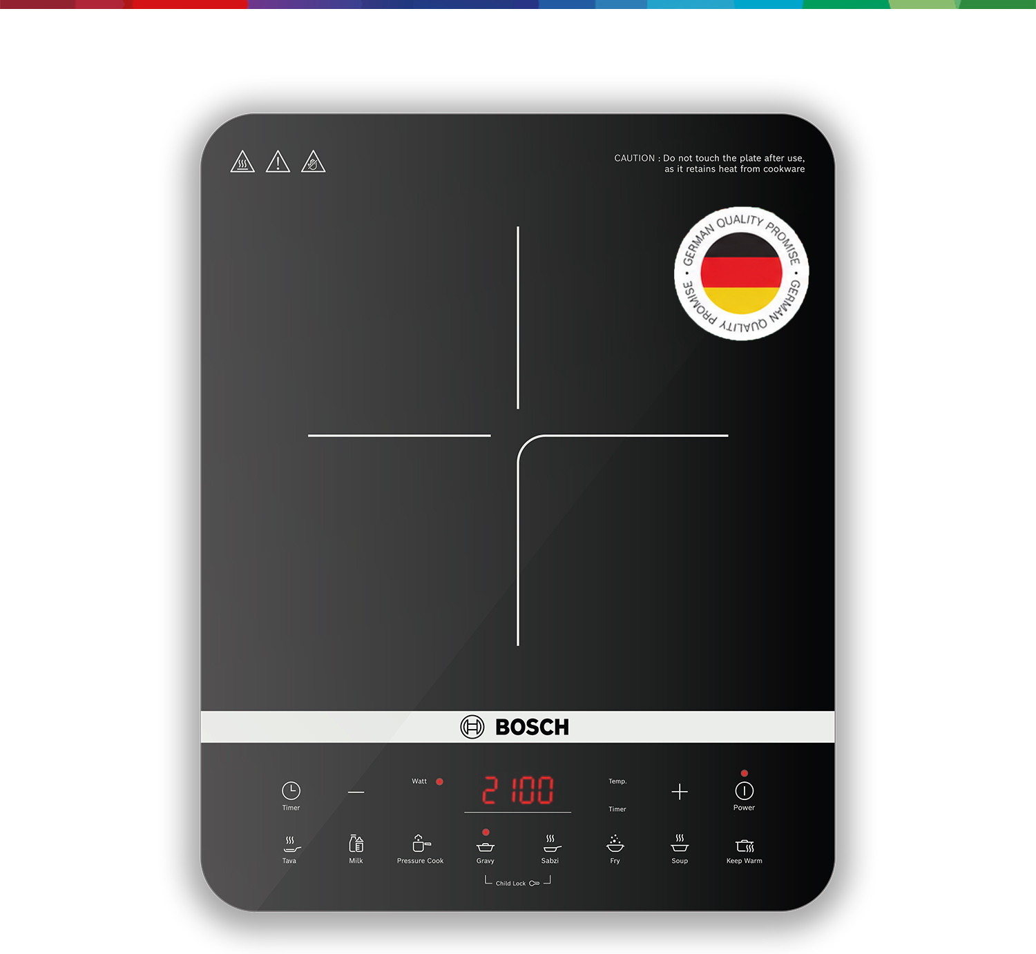 Image of BOSCH 2100 W Induction Cooktop Touch Panel