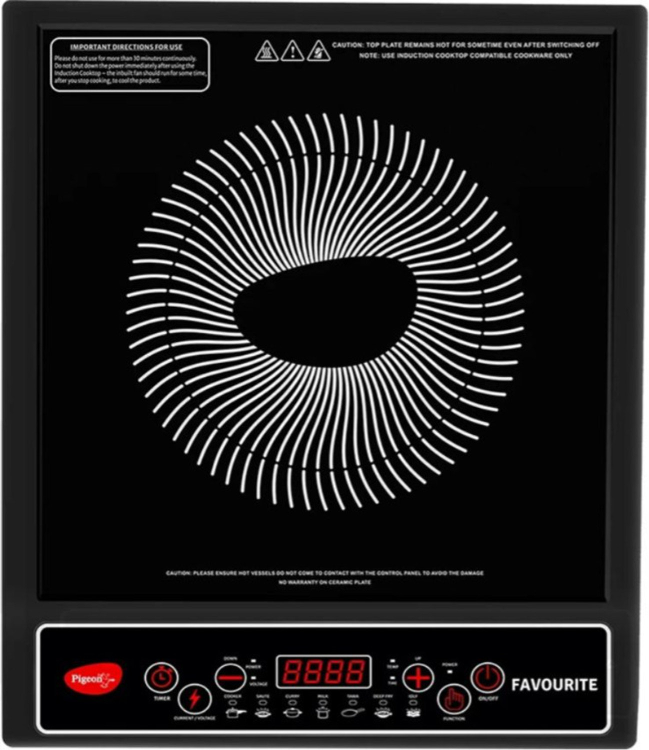 Image of Pigeon 1800 W Induction Cooktop Push Button