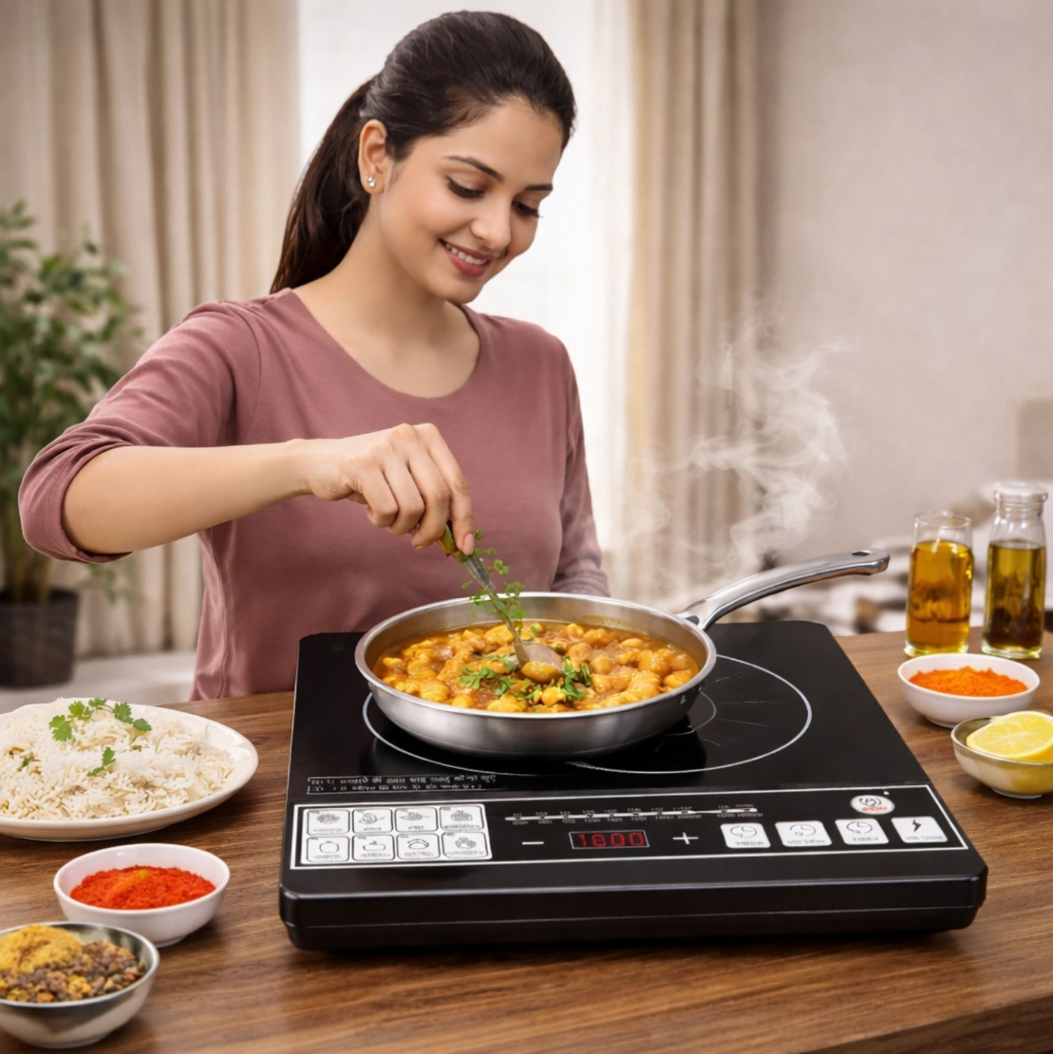 Image of Jaipan 2000 W Induction Cooktop Touch Panel