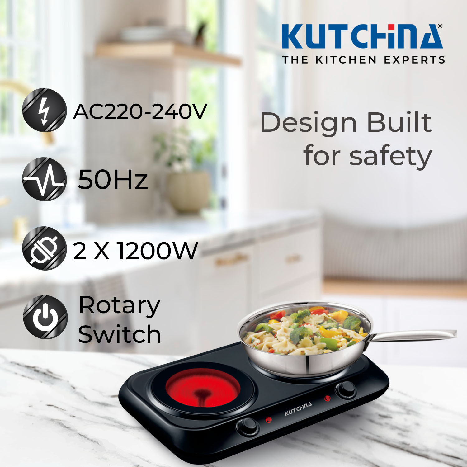 Image of Kutchina 2400 W Radiant Cooktop Jog Dial