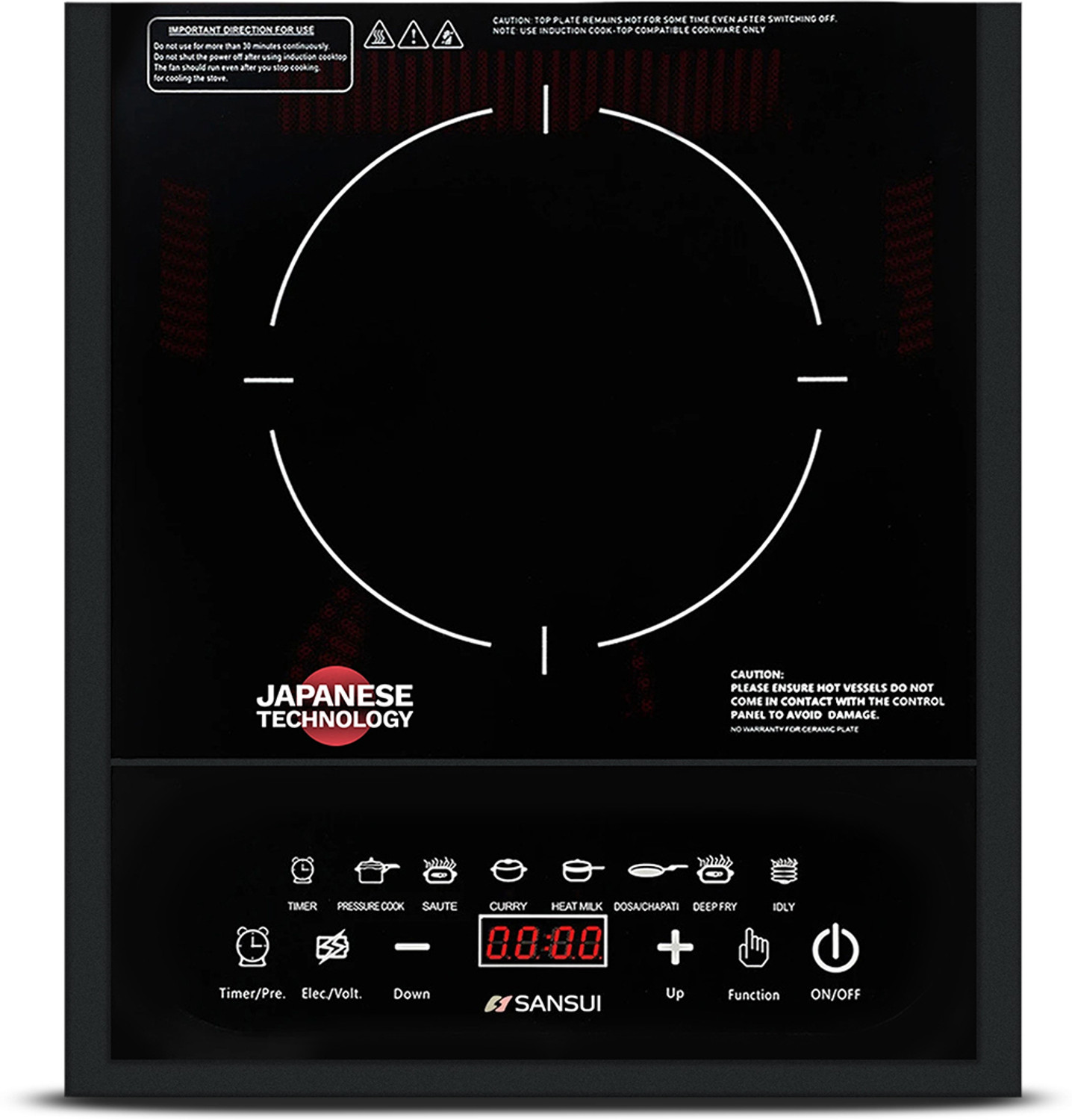 Image of Sansui 2000 W Induction Cooktop Touch Panel