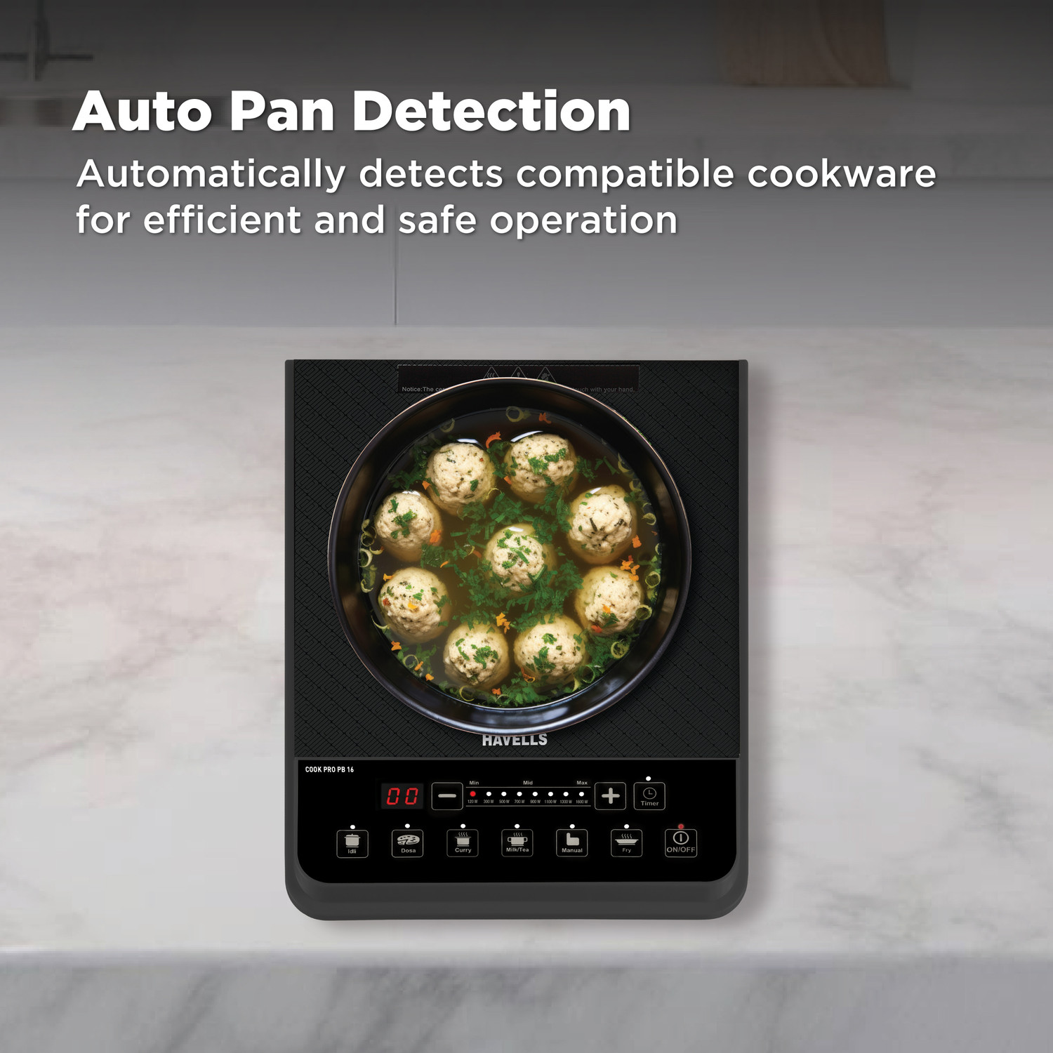 Image of HAVELLS 1600 W Induction Cooktop Touch Panel