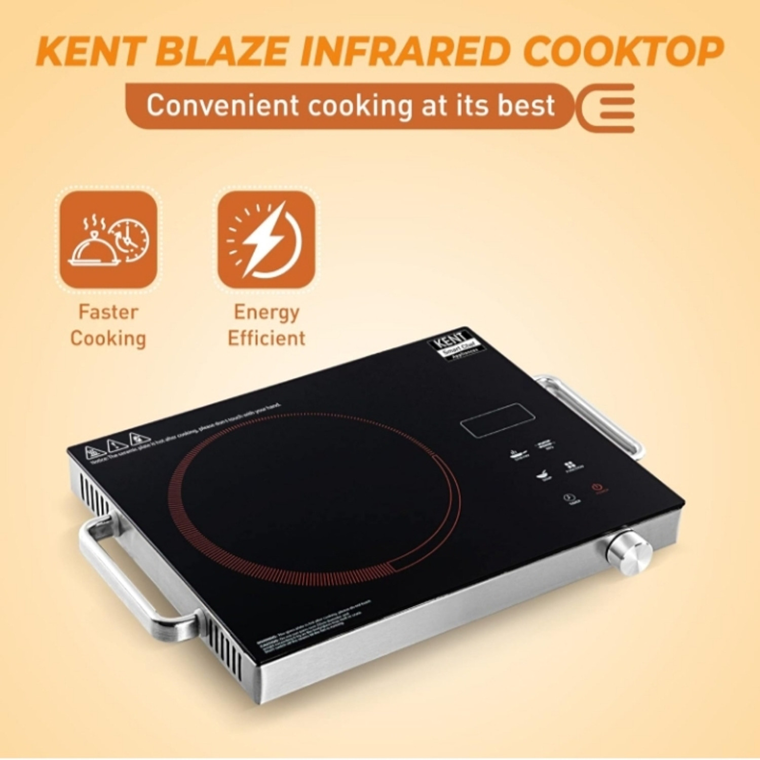 Image of KENT 2000 W Infrared Cooktop Touch Panel