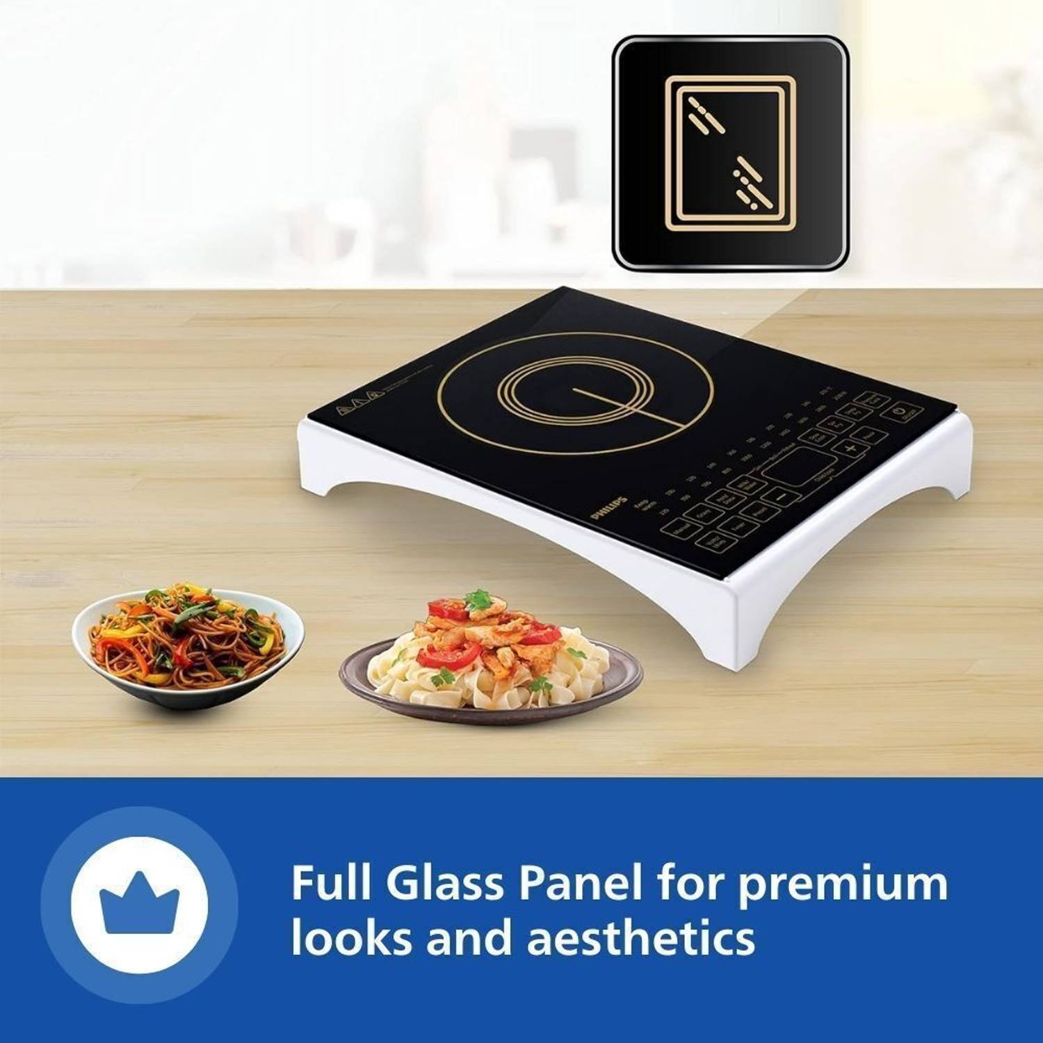 PHILIPS 2100W Induction Cooktop Black - Image 2