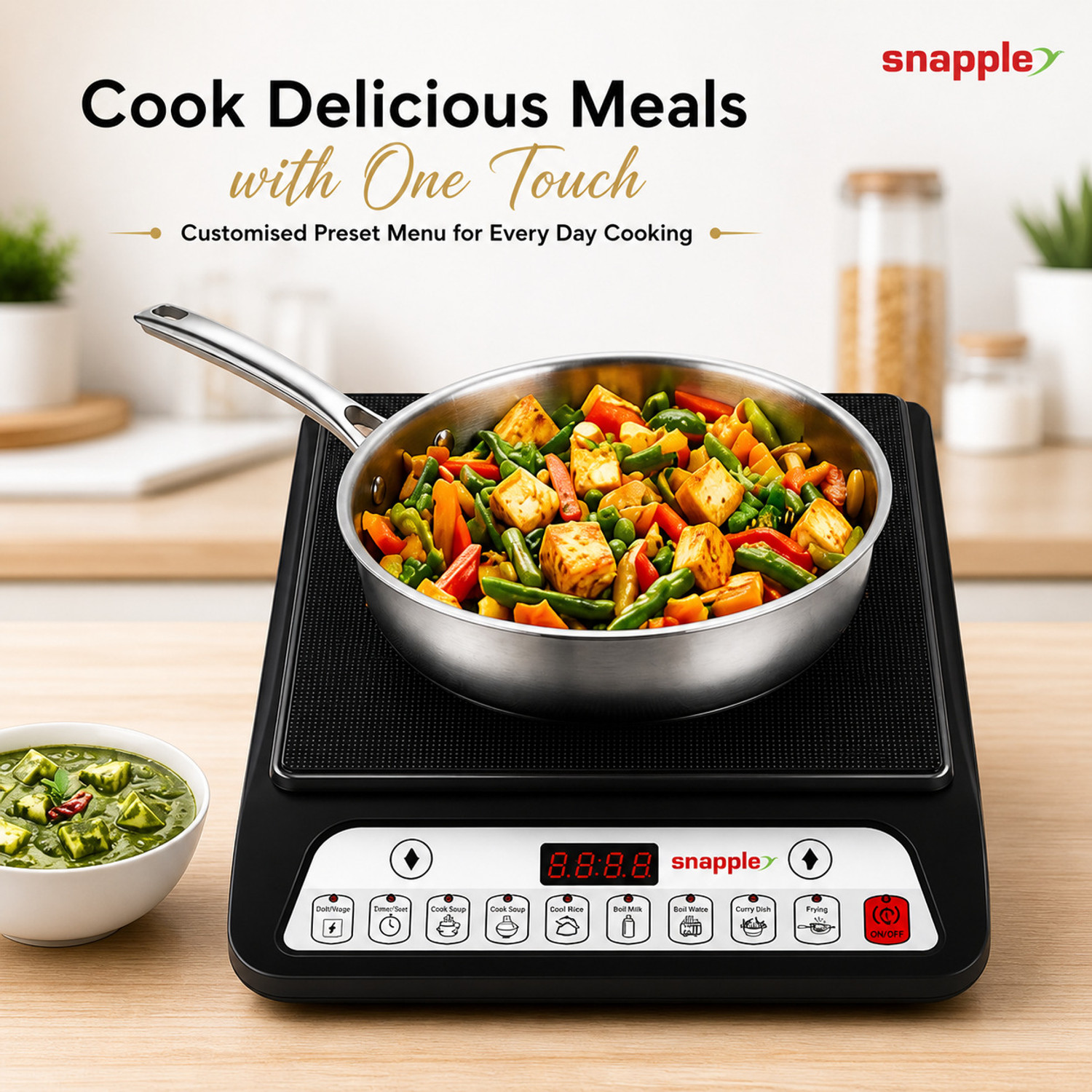 Image of Snapple 2000 W Induction Cooktop Push Button