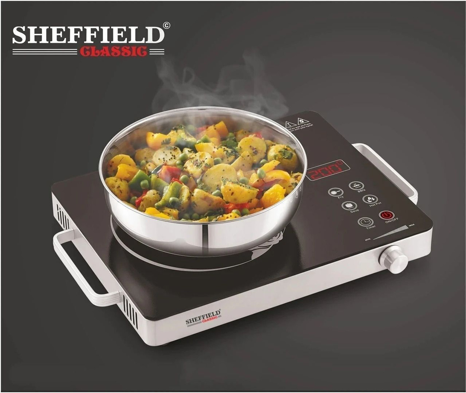 Image of Sheffield Classic 2000 W Induction Cooktop Touch Panel