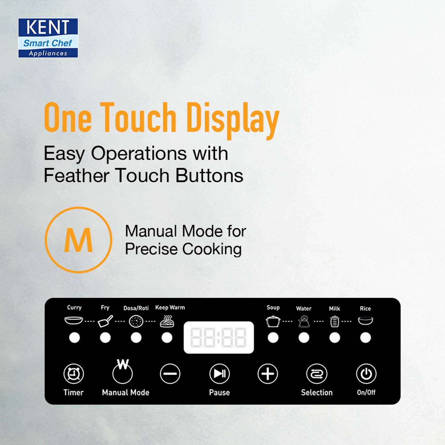 KENT 2000 W Induction Cooktop Touch Panel (Black, 116130)