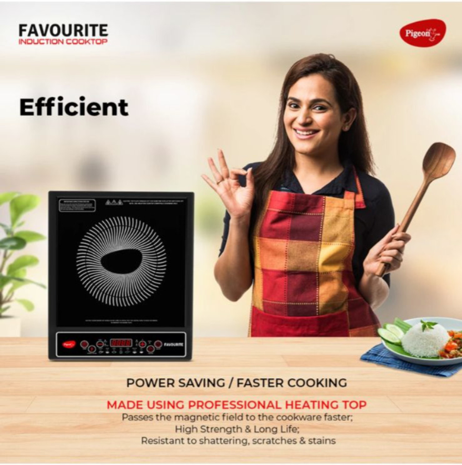 Image of Pigeon 1800 W Induction Cooktop Push Button