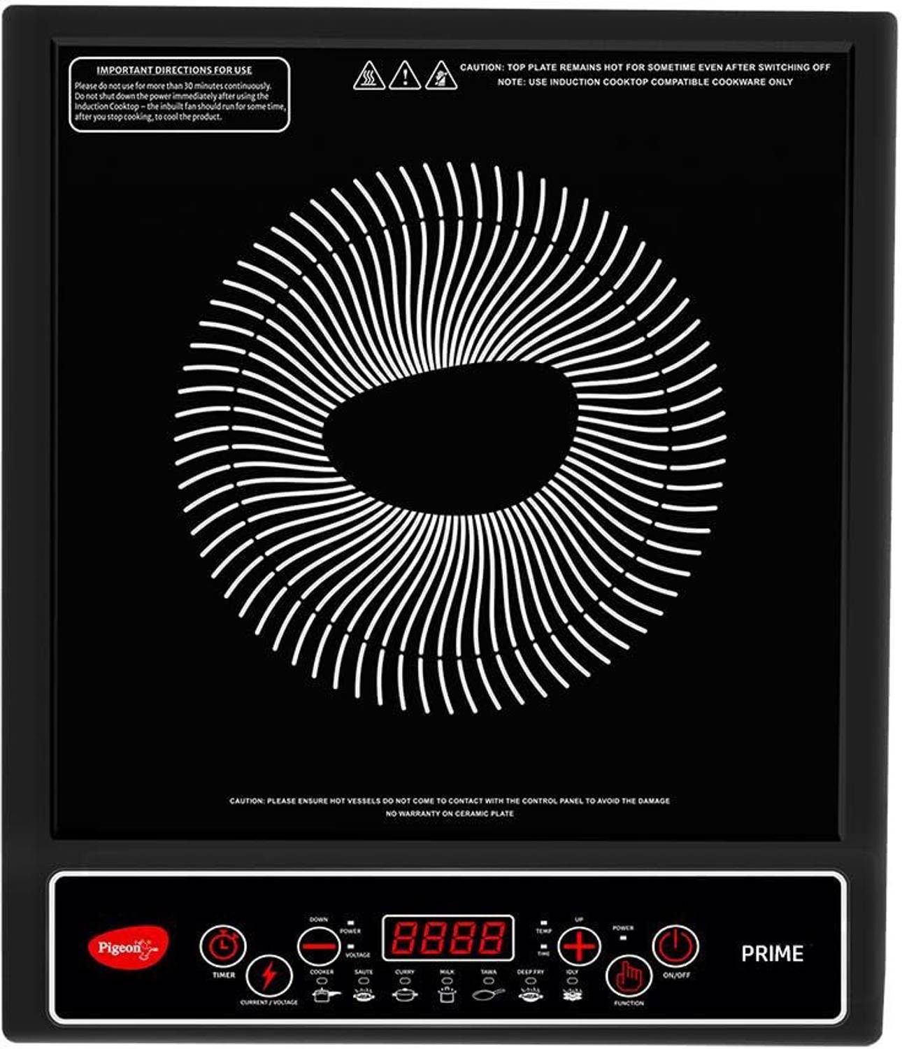Pigeon Prime Hanna 1800W Push-Button Induction Cooktop