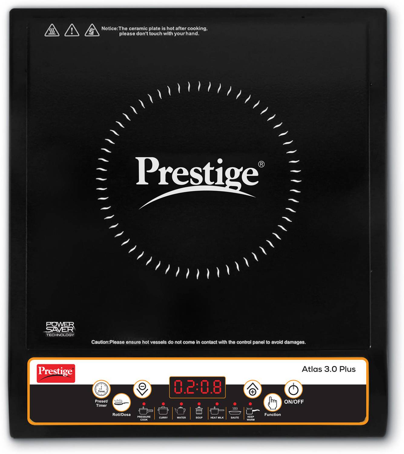 Prestige 1600W Induction Cooktop Black - Image 1