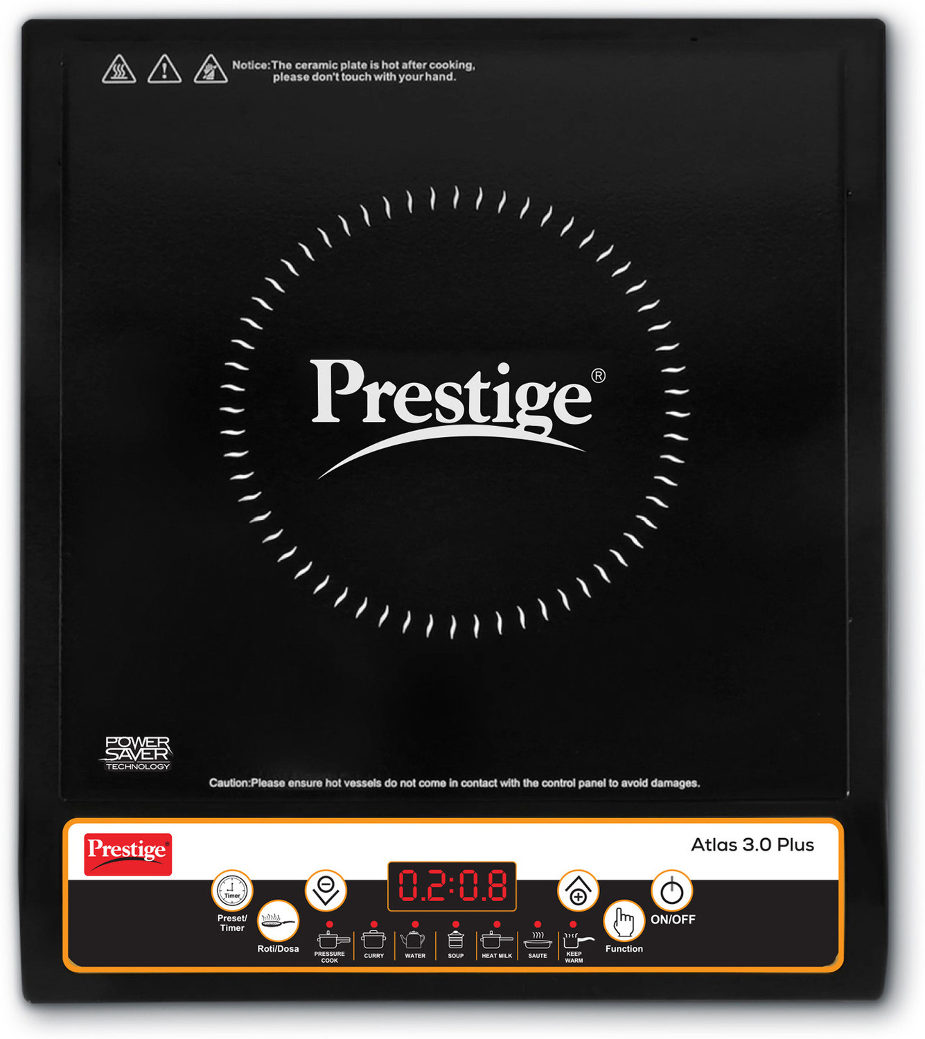 Image of Prestige 1600 W Induction Cooktop Push Button