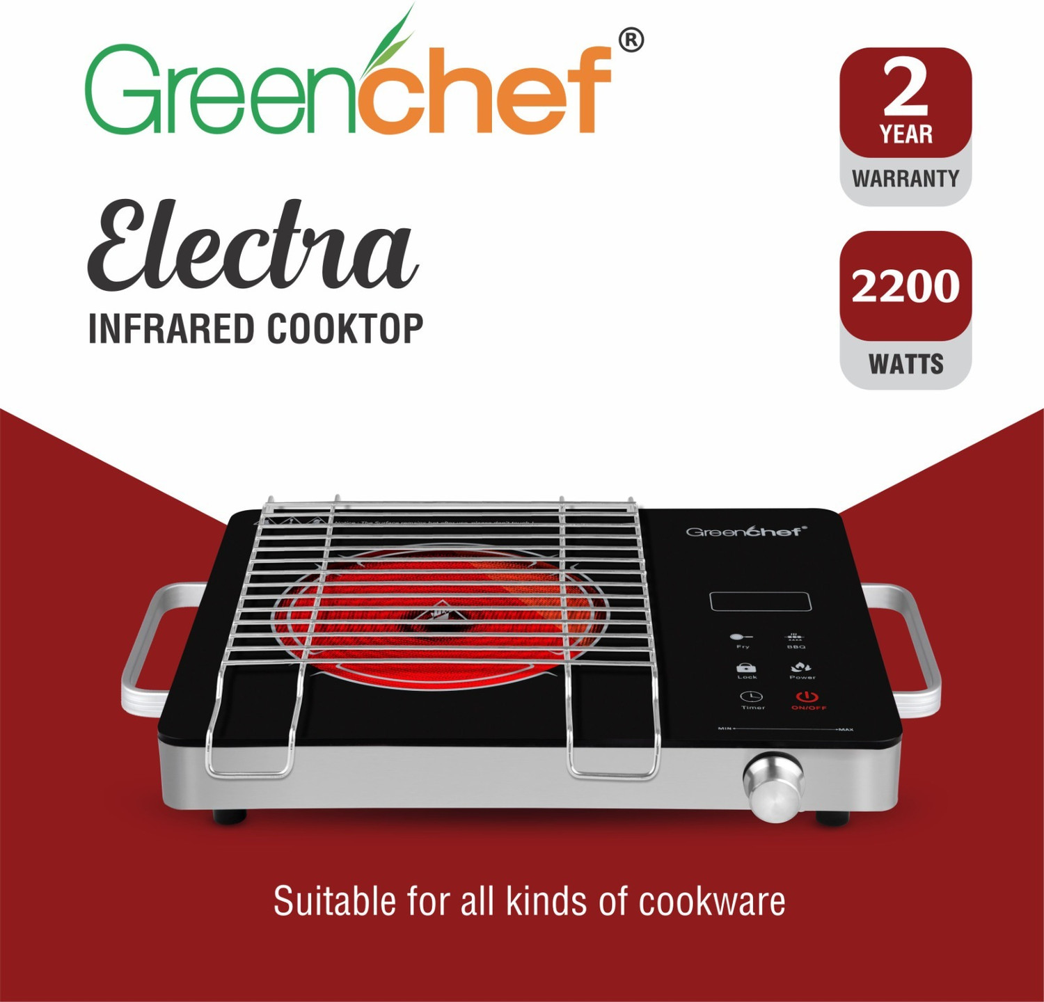 Image of Greenchef 2200 W Infrared Cooktop Touch Panel