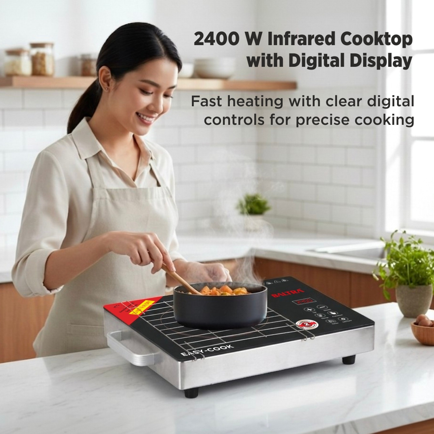 Image of Baltra 2400 W Infrared Cooktop Touch Panel