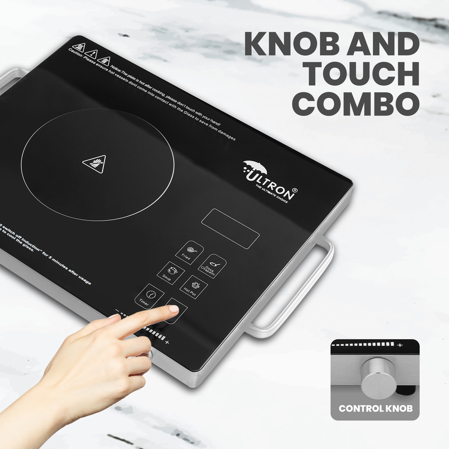 Image of ULTRON 2000 W Infrared Cooktop Touch Panel
