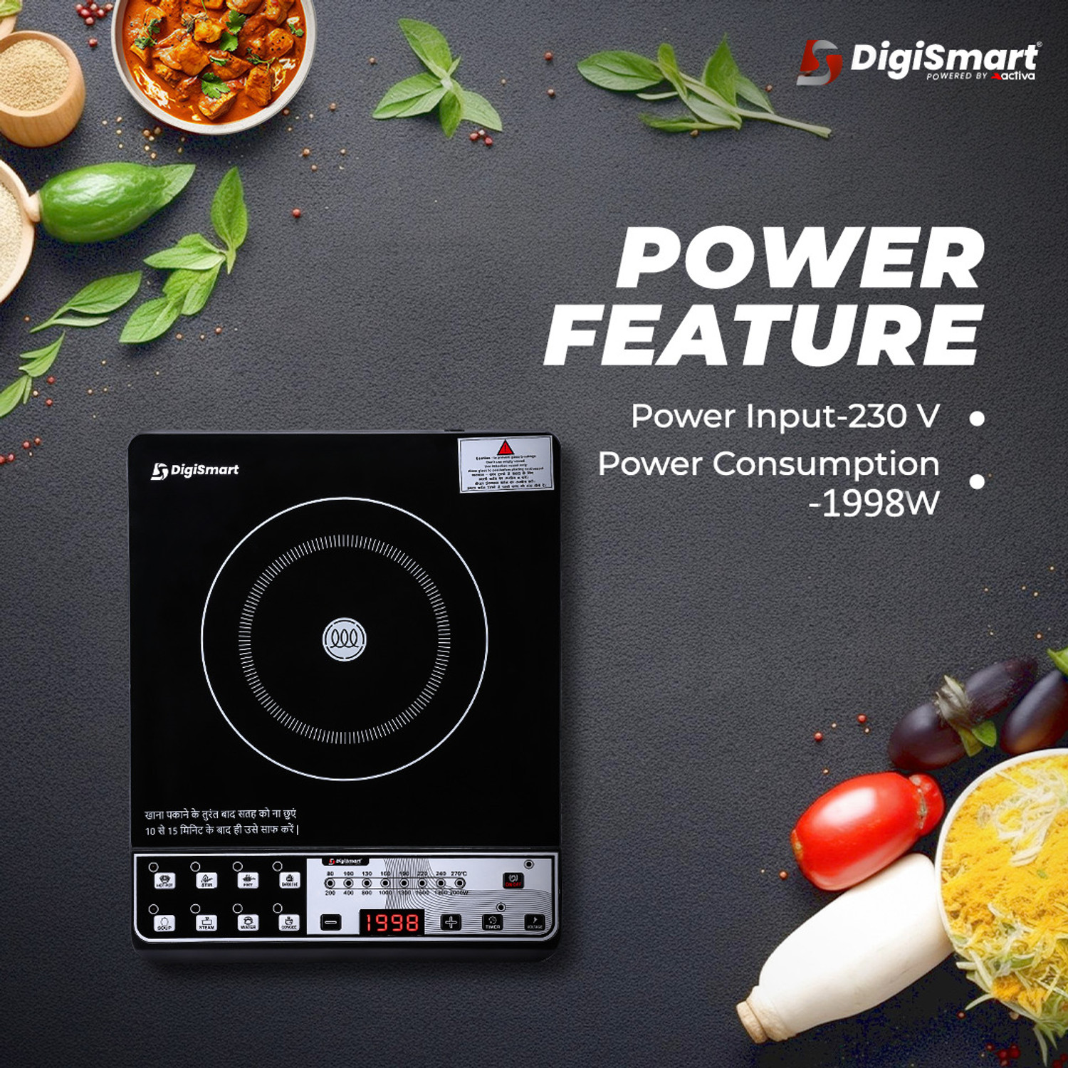 Image of DIGISMART 1998 W Induction Cooktop Push Button