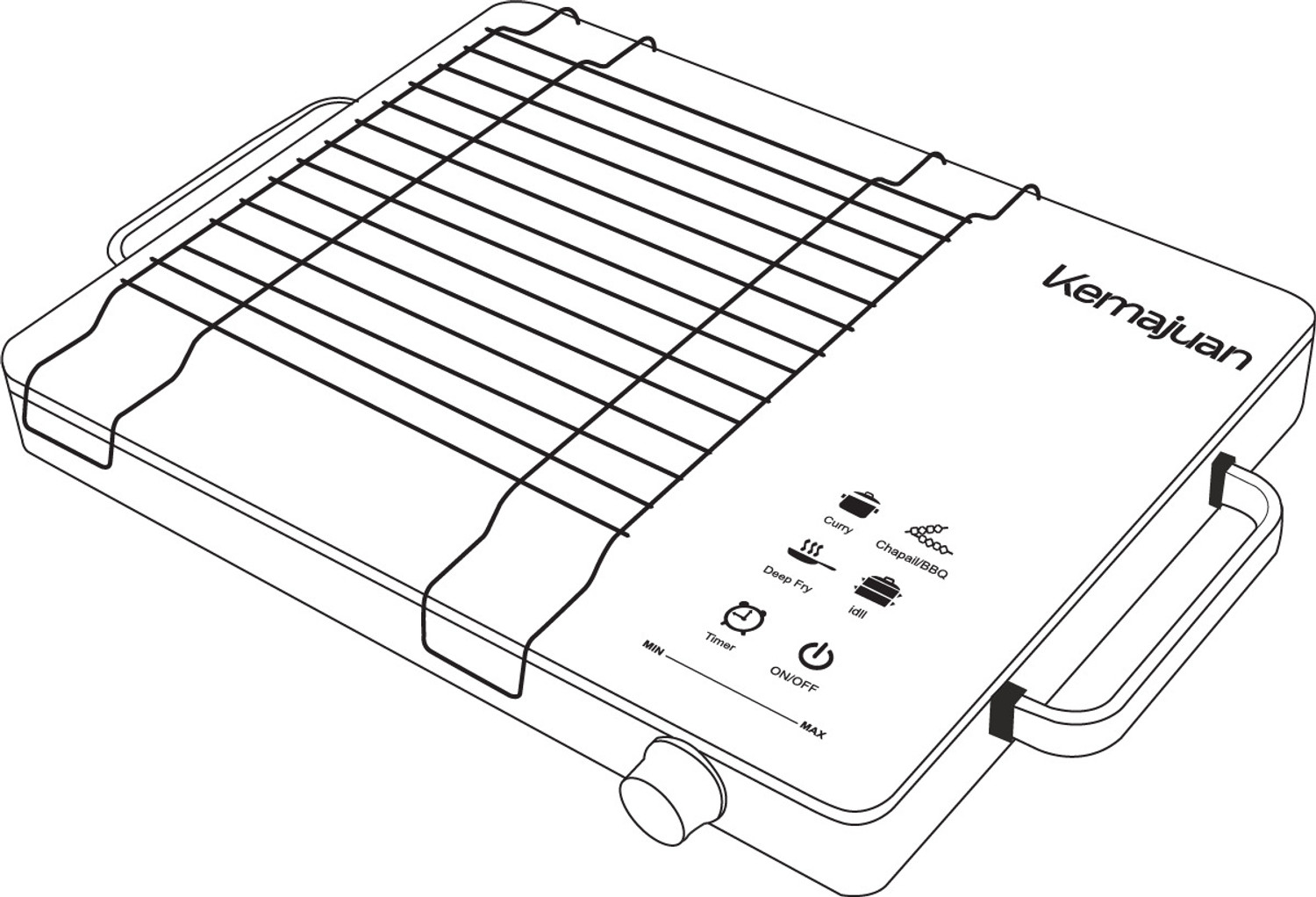 Image of KEMAJUAN 2200 W Infrared Cooktop Touch Panel, Jog Dial