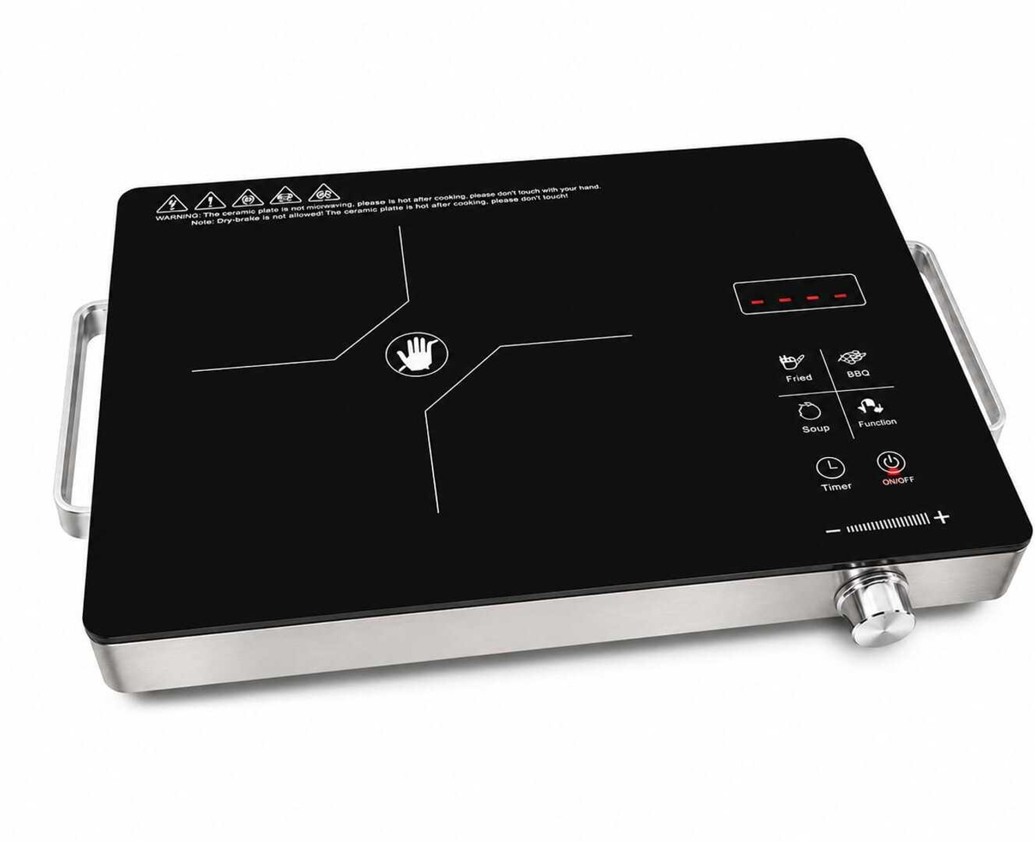 Image of kenvex 2200 W Infrared Cooktop Jog Dial, Push Button, Touch Panel