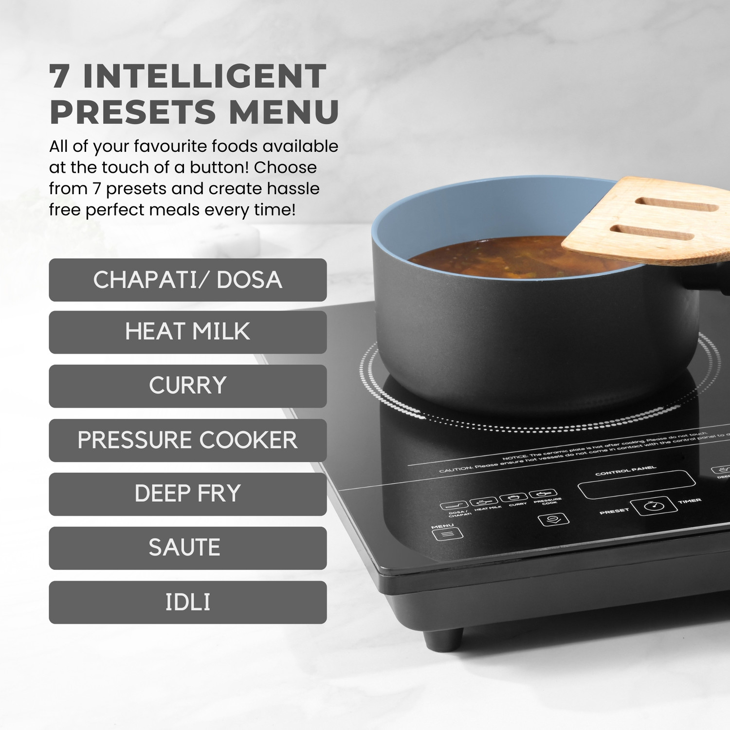 Image of Tower 2000 W Induction Cooktop Touch Panel