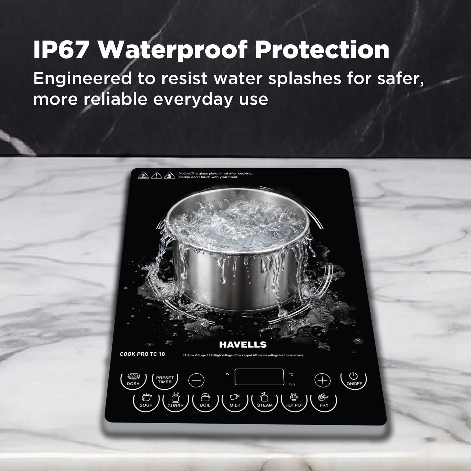 Image of HAVELLS 1800 W Induction Cooktop Touch Panel