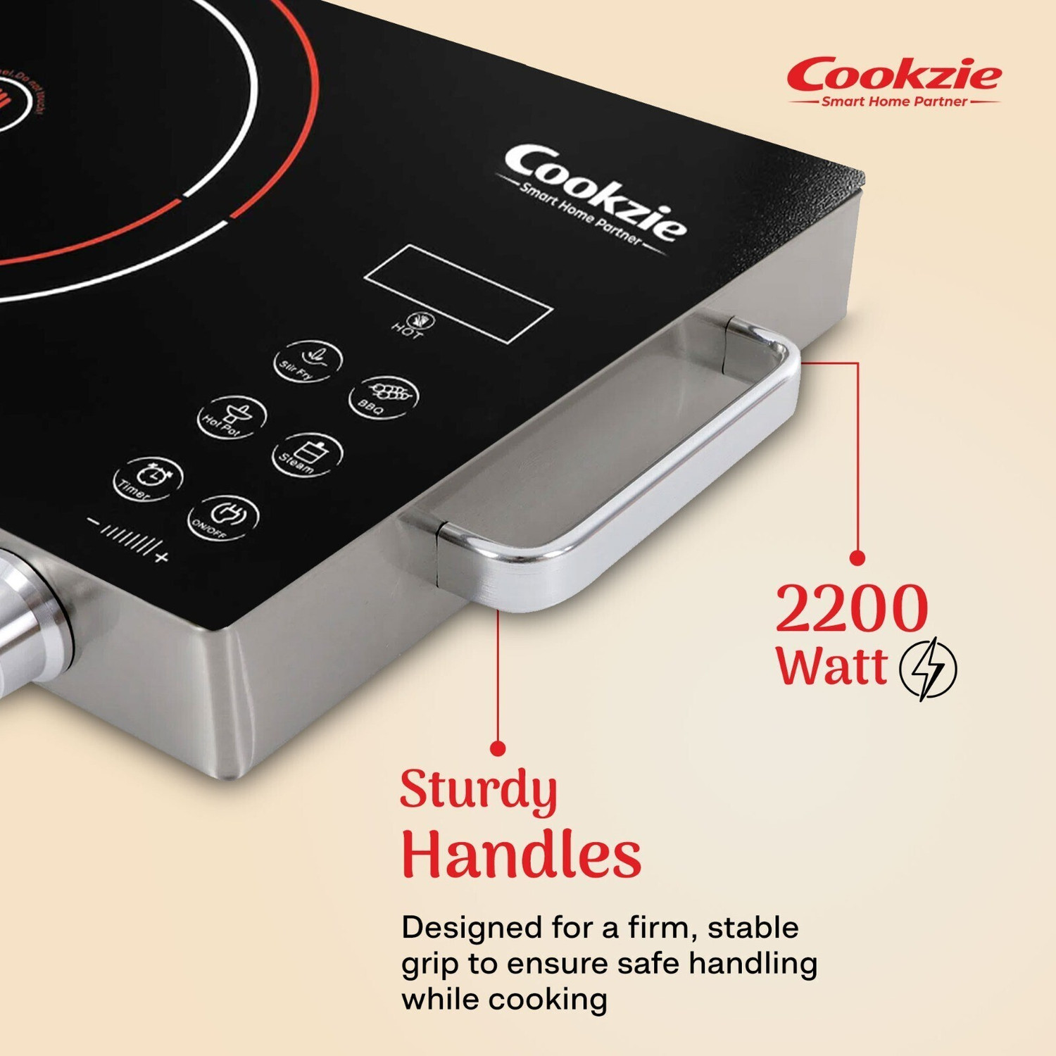Image of Cookzie 2200 W Infrared Cooktop Touch Panel