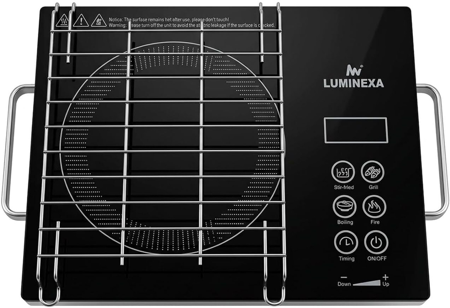 Image of Luminexa 2200 W Infrared Cooktop Jog Dial (Silver, 001)