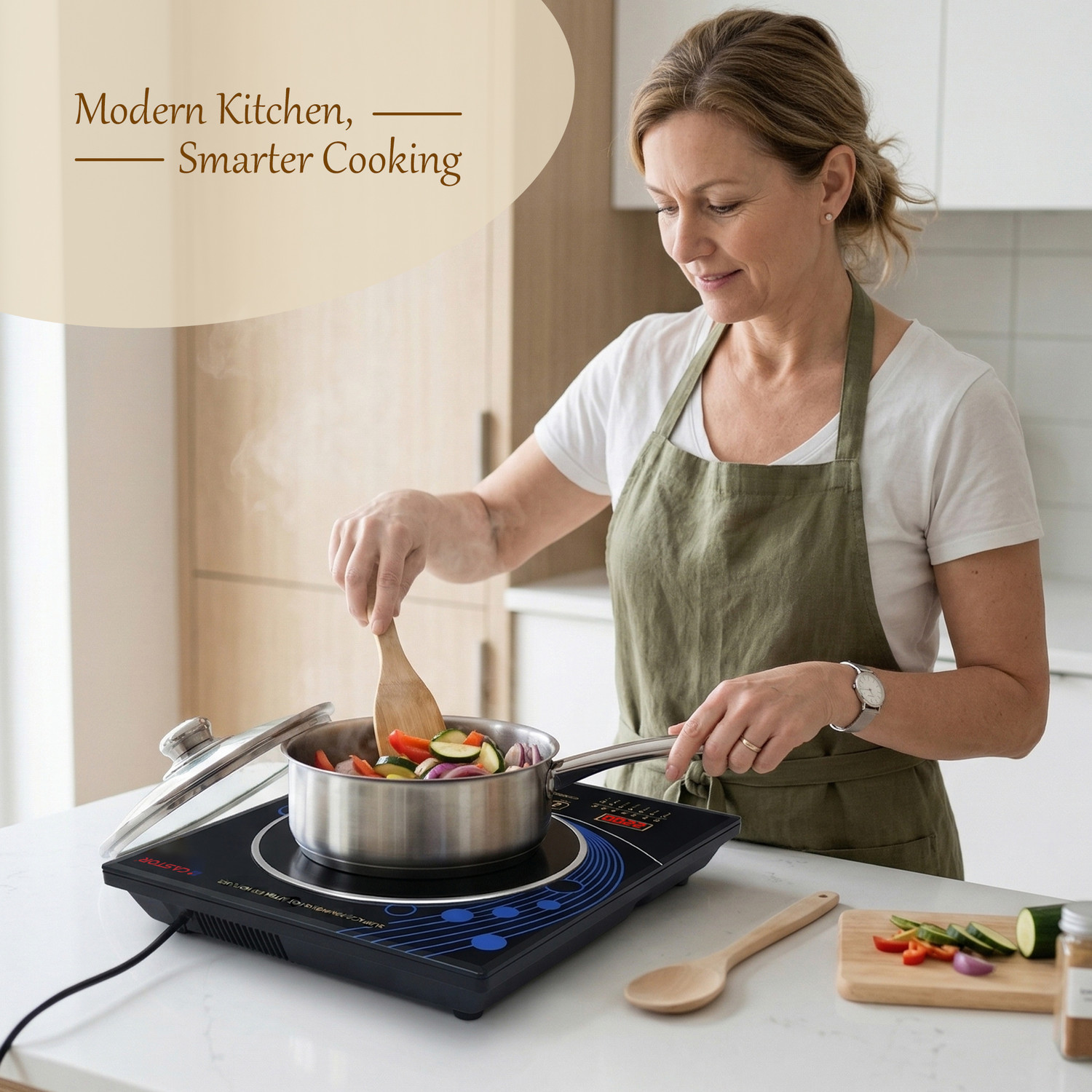 Image of iBELL 2200 W Induction Cooktop Touch Panel