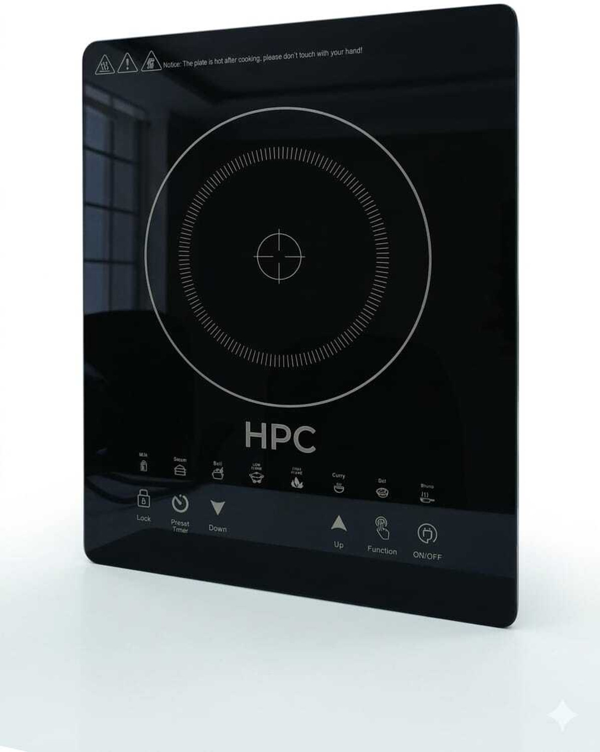 Image of HPC 2000 W Induction Cooktop Touch Panel