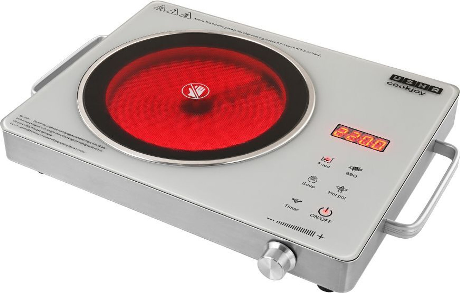 Image of USHA 2200 W Infrared Cooktop Touch Panel