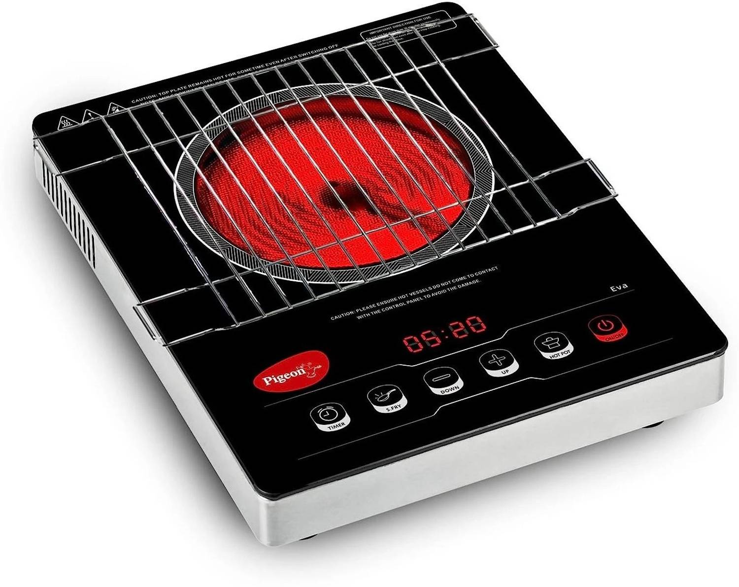 Pigeon 2000W Radiant Cooktop Black - Image 1