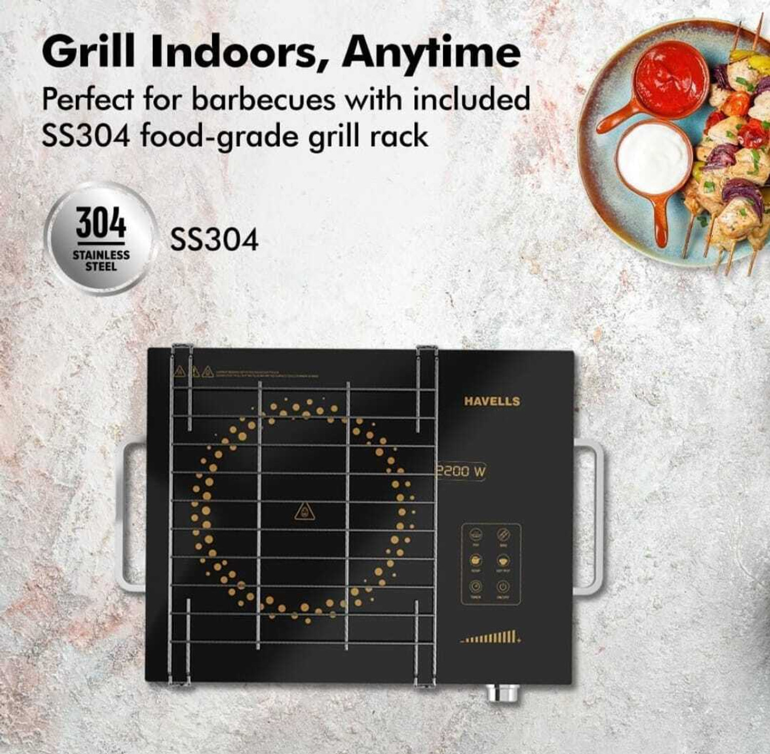 Image of HAVELLS 2200 W Infrared Cooktop Touch Panel