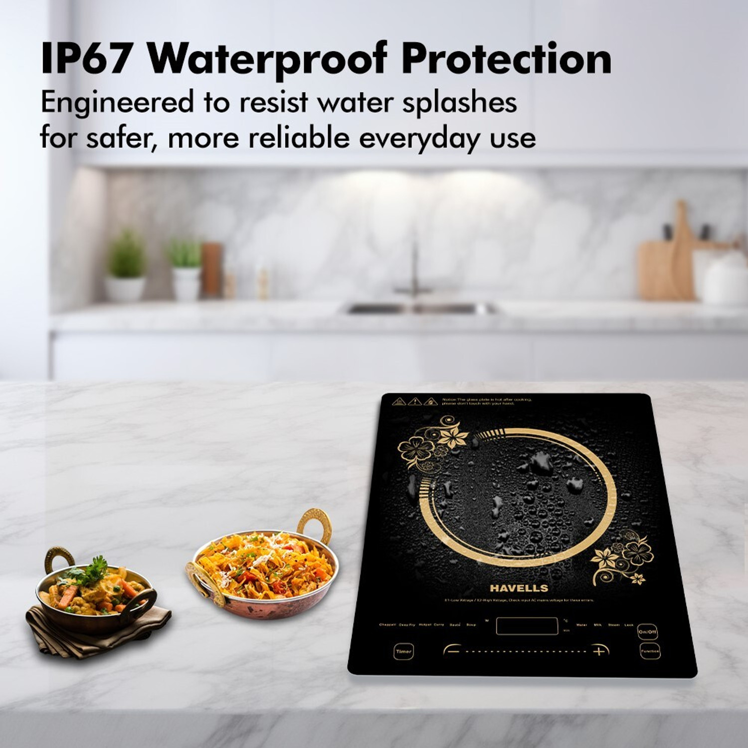 Image of HAVELLS 2000 W Induction Cooktop Touch Panel