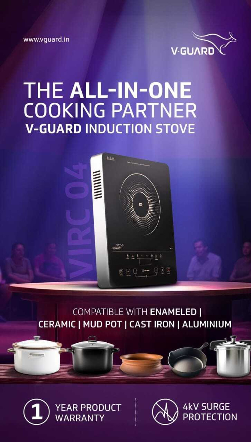 Image of V-Guard 2200 W Infrared Cooktop Touch Panel