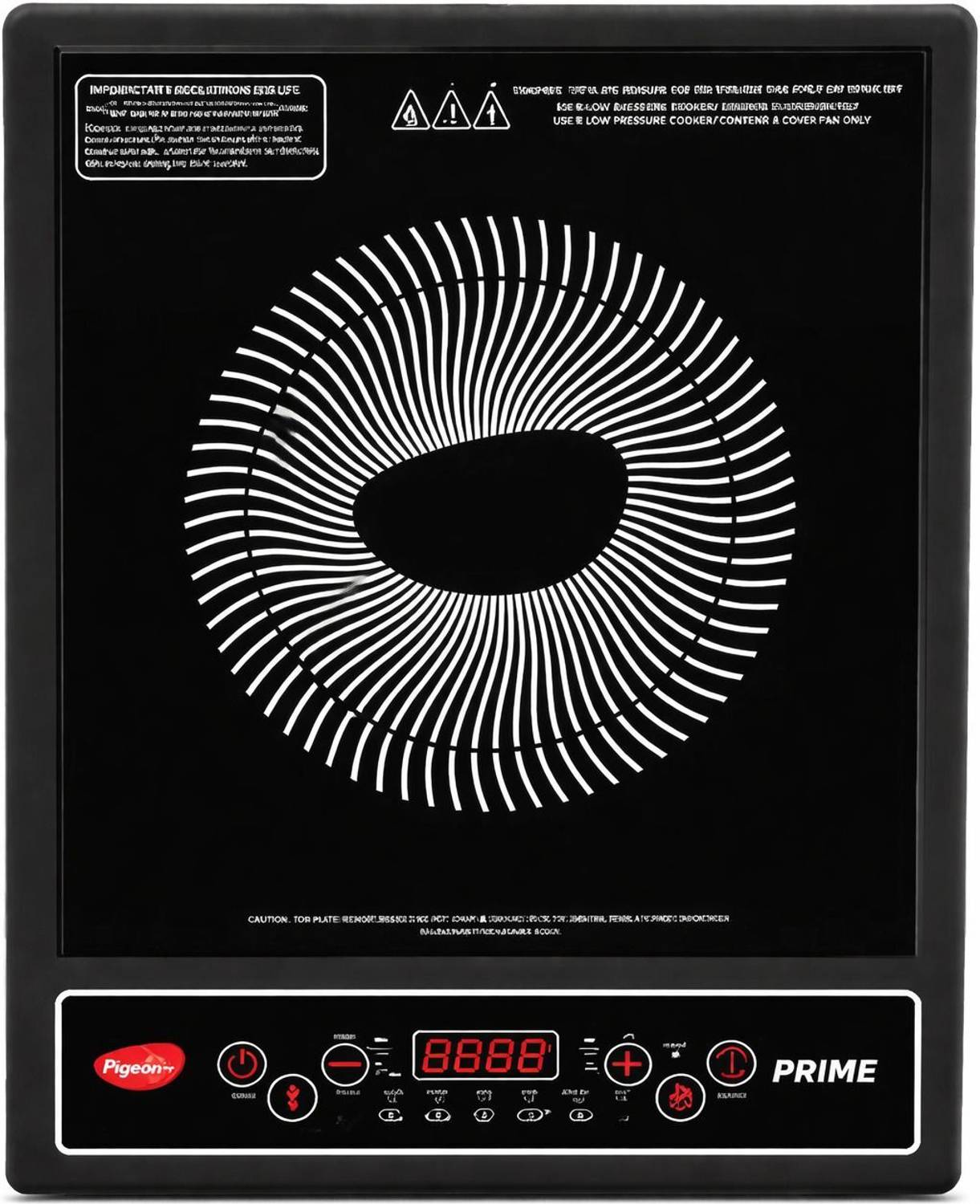 Pigeon 1800 W Induction Cooktop Push Button (Black, ICT PRIME)