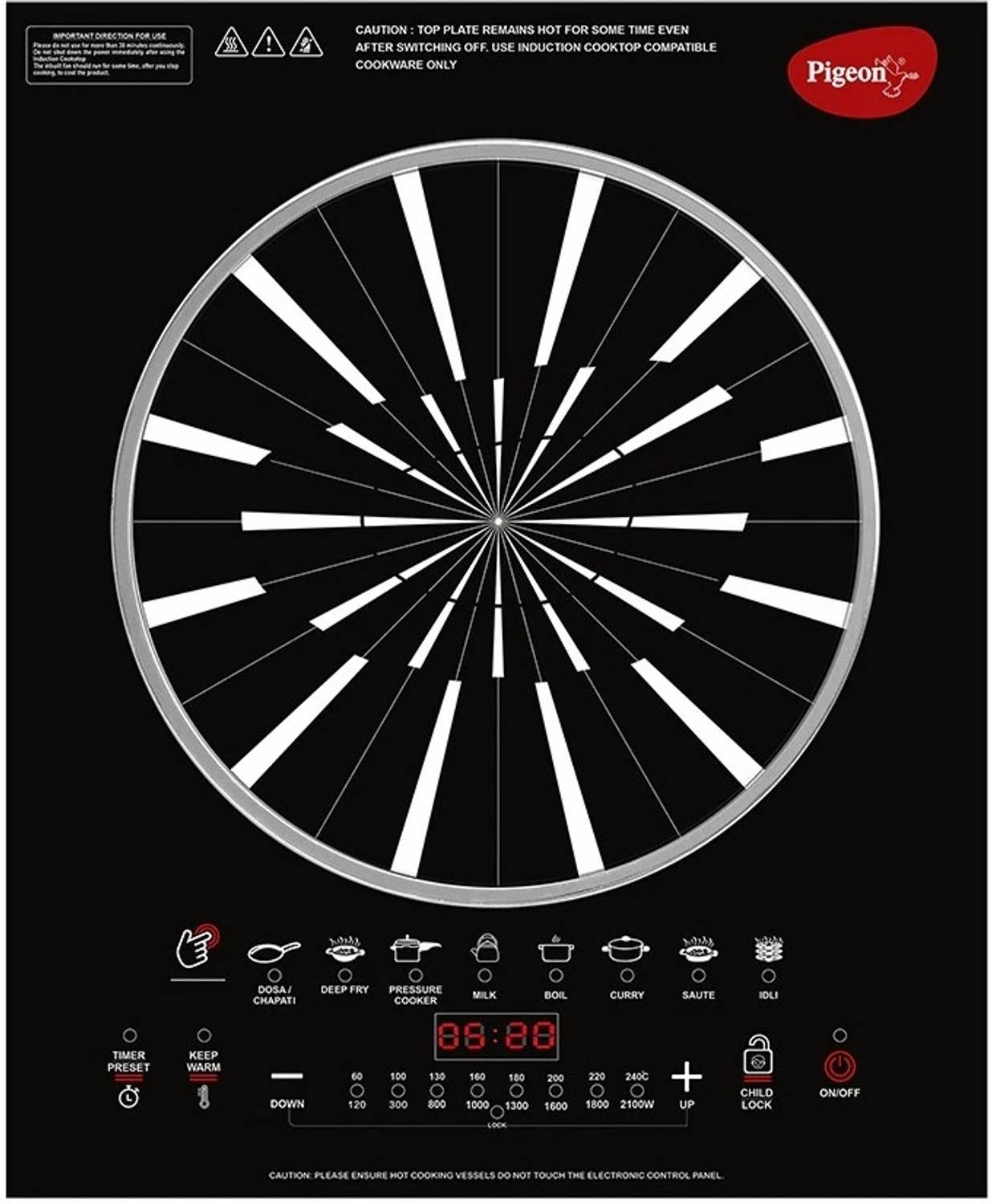 Pigeon 2100 W Induction Cooktop Push Button