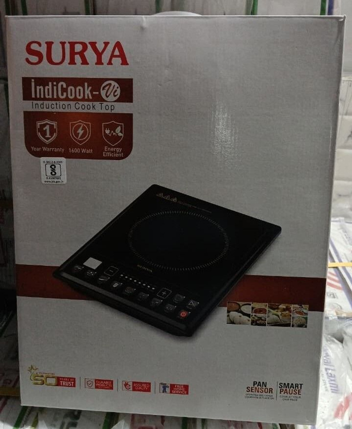 Image of SURYA 1600 W Induction Cooktop Push Button