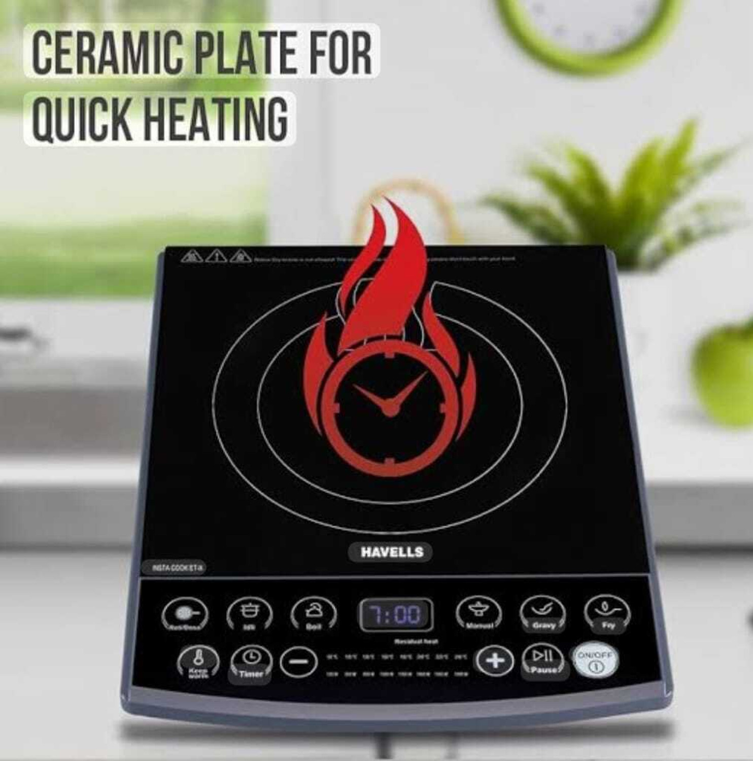 Image of HAVELLS 1900 W Induction Cooktop Push Button
