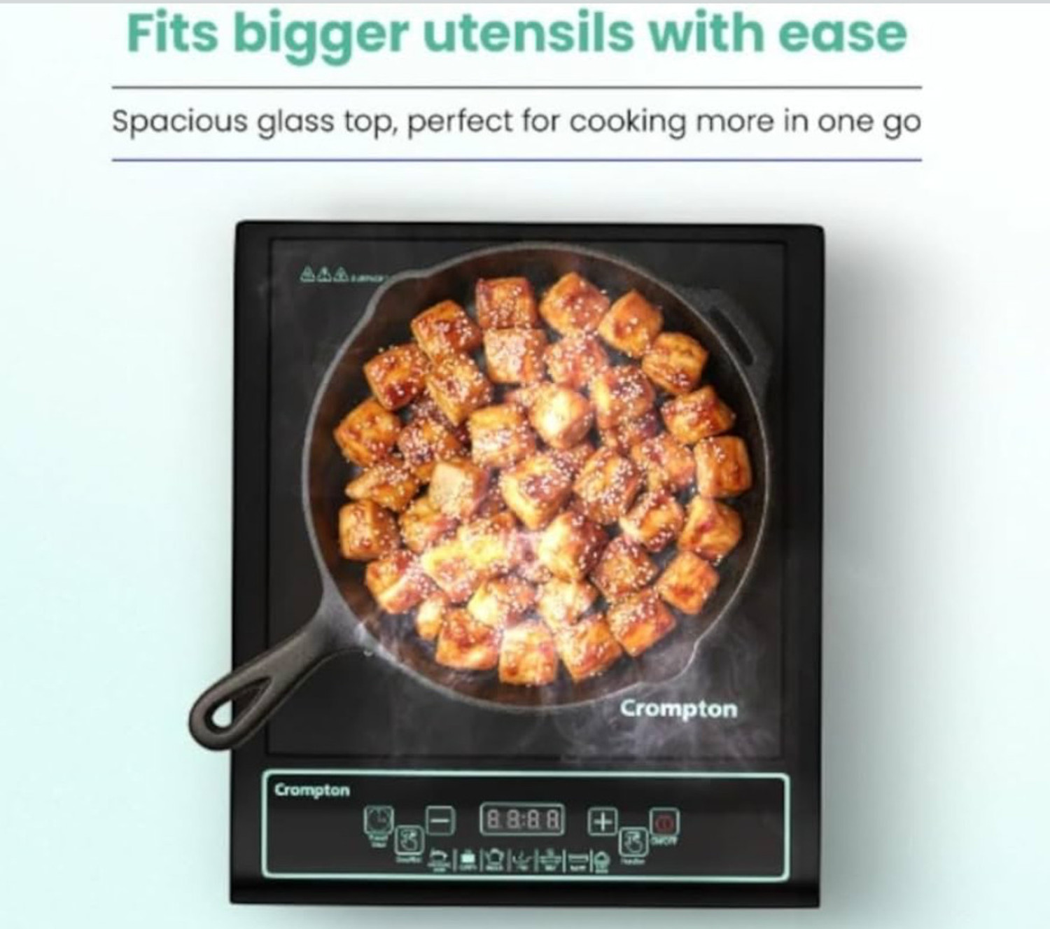 Image of Crompton 1200 W Induction Cooktop Push Button